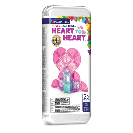 Magna-tiles micromags travel - heart to heart 26 piece set