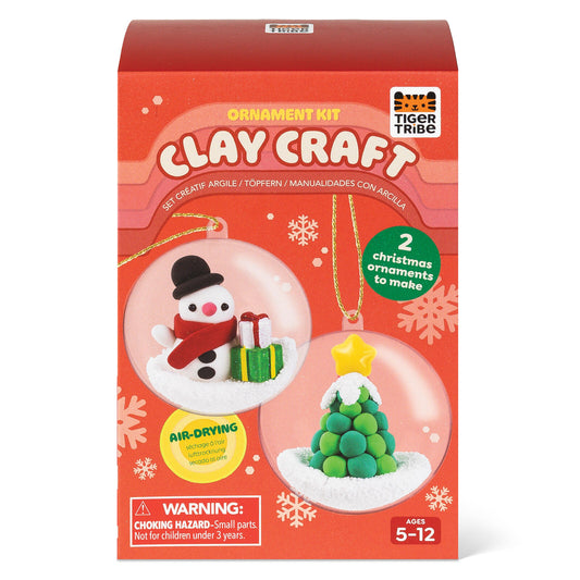 Clay craft Ornament Kit - Snowman & Tree