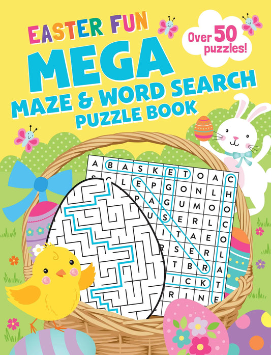 Mega Colouring Book - Easter Mega Maze and Word Search