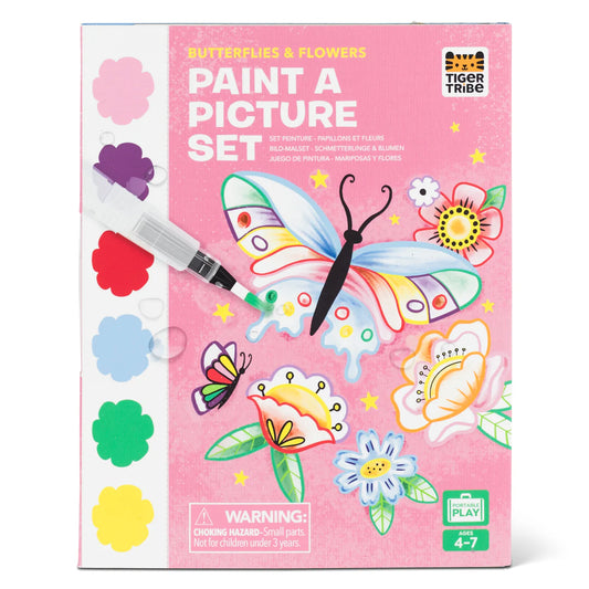 Paint a picture - butterflies and flowers
