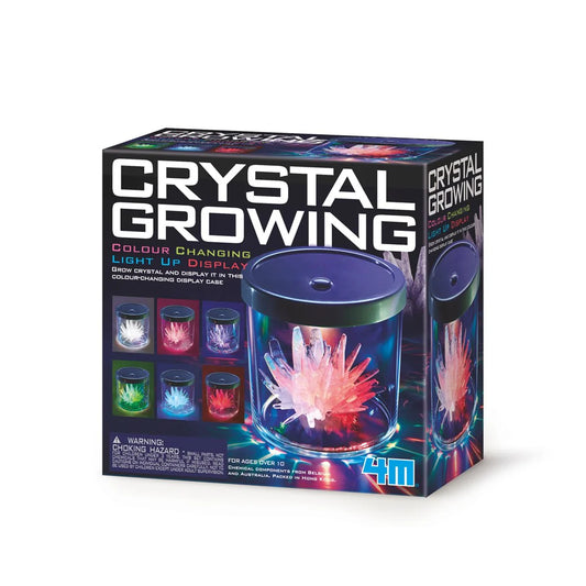 4M crystal growing - colouring changing display