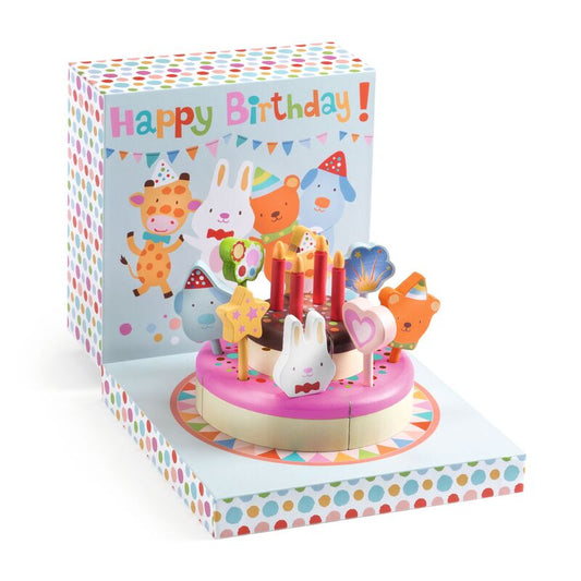 Djeco - Happy Birthday cake & candle set