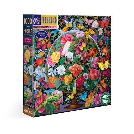 eeBoo 1000 pce puzzle - Butterfly still life