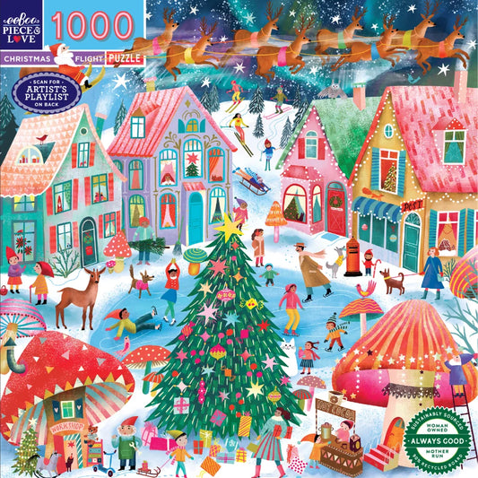 eeBoo 1000 pce puzzle - Christmas Flight