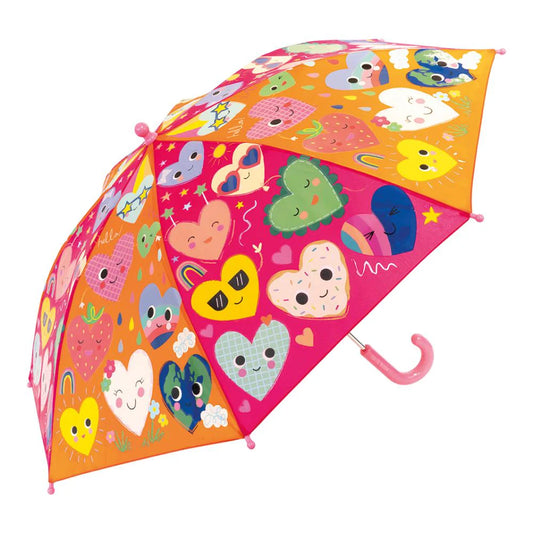 Large Colour Changing Umbrella - Hearts