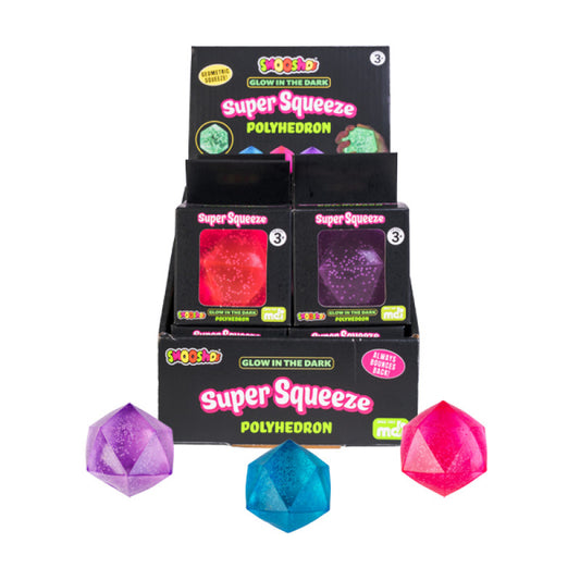 Smooshos super squeeze polyhedron - glow in the dark