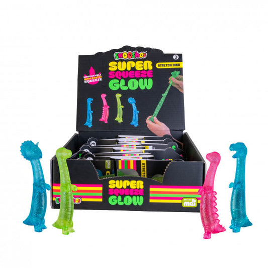 smooshos super squeeze stretch dino - glow in the dark