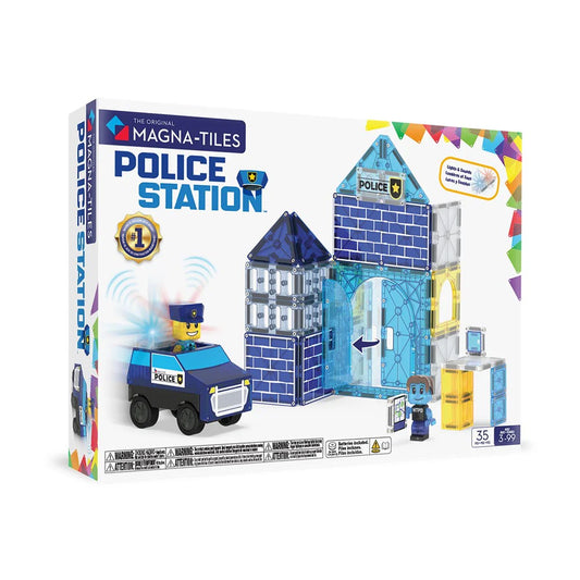 Magna-tiles Police station