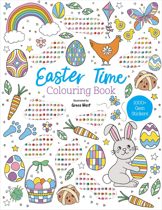 gem sticker colouring book - easter