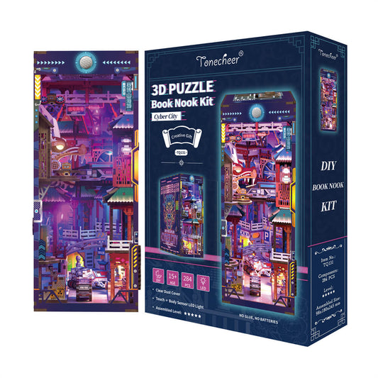 Cyber City 3D Puzzle Book Nook Kit