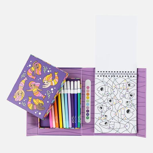 colour by numbers - mermaids and friends