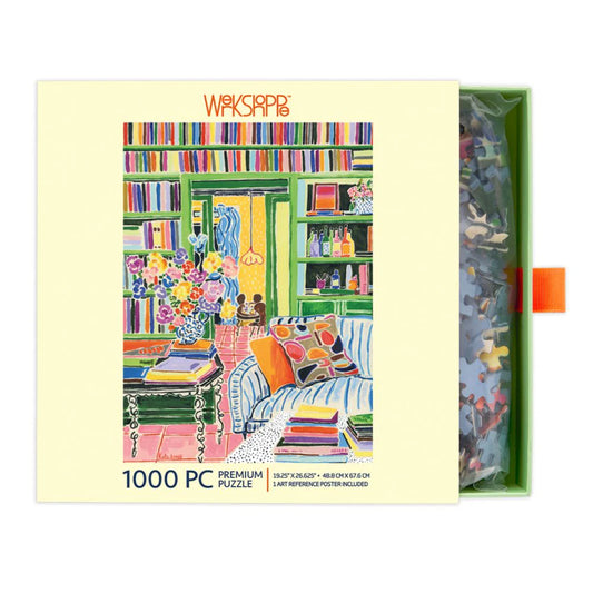 Werkshoppe 1000pc premium puzzle - Books and bouquets
