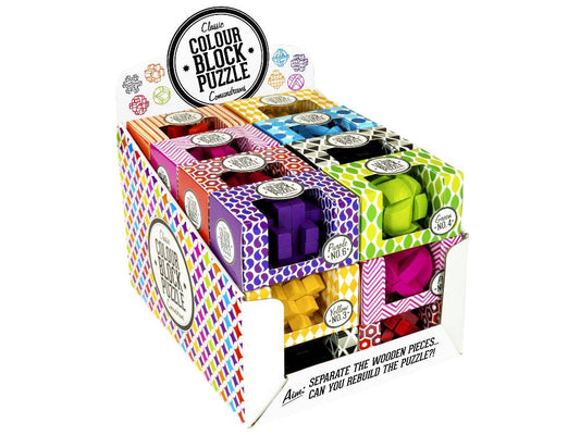 colour block puzzles - assorted