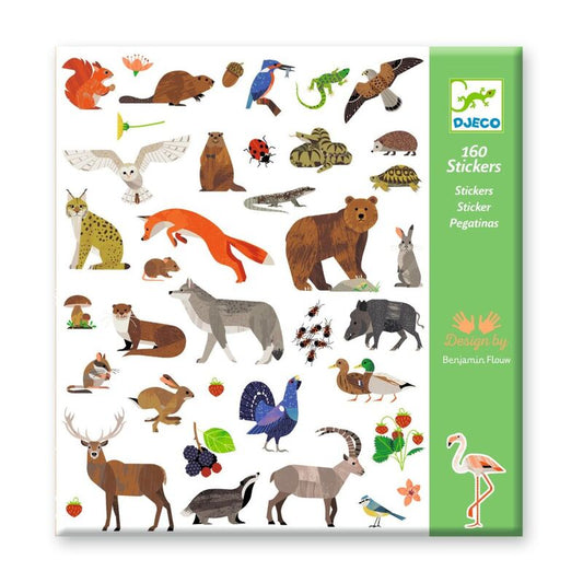 djeco - fauna 160 stickers