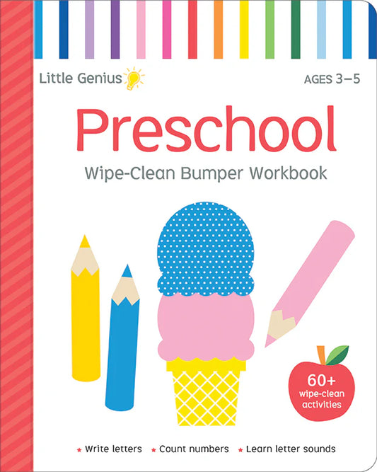 little genius wipe clean bumper workbook - preschool