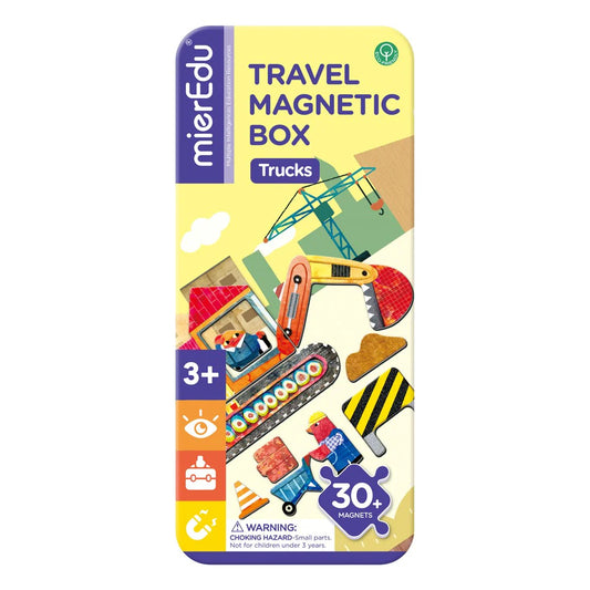 mierEdu Travel magnetic box - Trucks