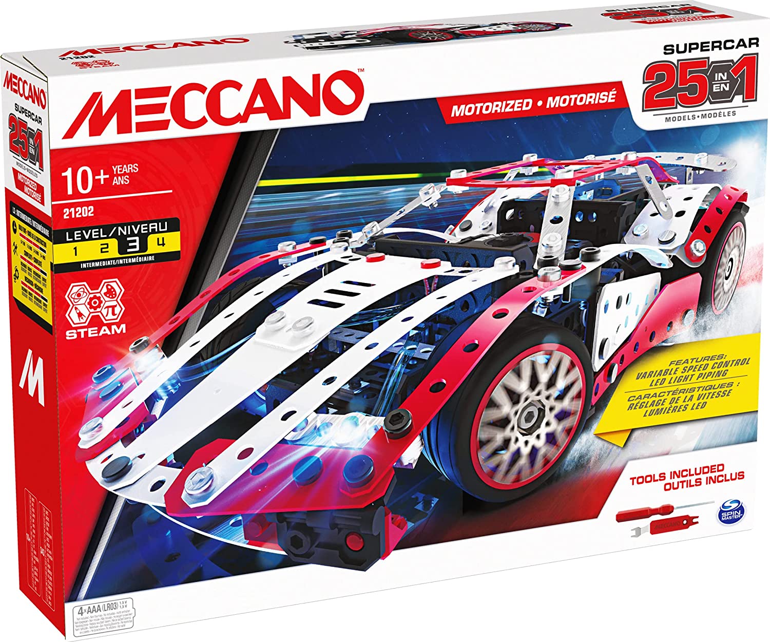 meccano- motorised supercar 25 in – Kids Unite