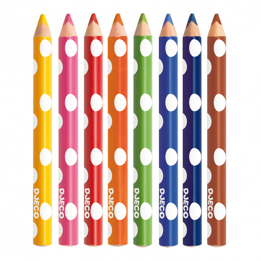 8 colouring pencils for little ones