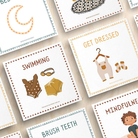 72 routine cards for kids