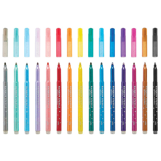 rainbow sparkle glitter markers set of 15