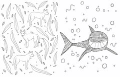gem sticker colouring in book - Australian animals