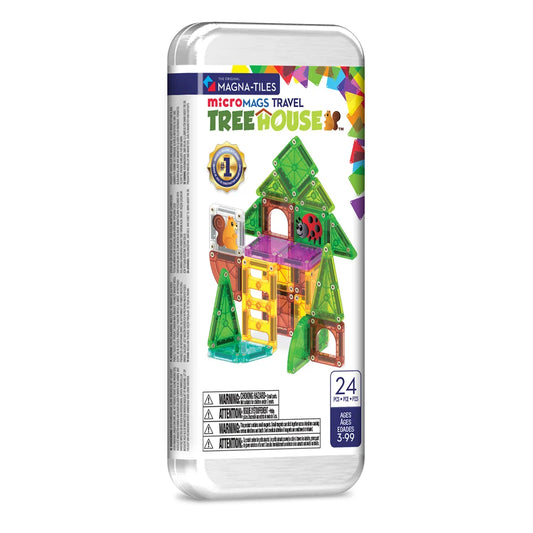 MAGNA‑TILES microMAGS Treehouse 24‑Piece Travel Set
