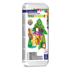 MAGNA‑TILES microMAGS Treehouse 24‑Piece Travel Set