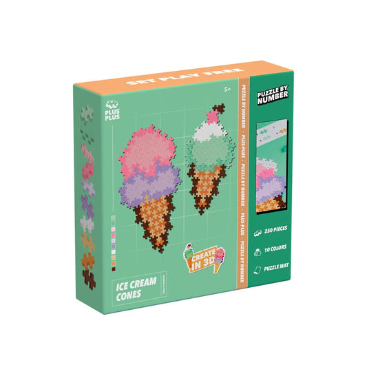 Plus plus puzzle. by number - Ice cream cones 250pcs