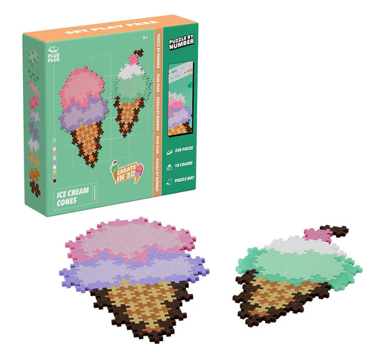 Plus plus puzzle. by number - Ice cream cones 250pcs
