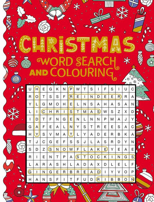 Christmas word search and colouring