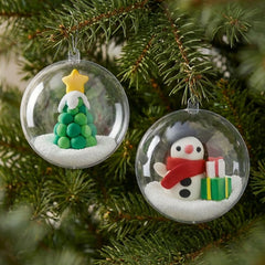 Clay craft Ornament Kit - Snowman & Tree