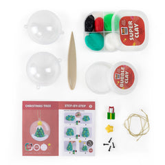 Clay craft Ornament Kit - Snowman & Tree