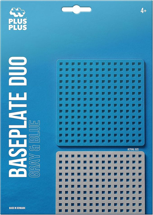 Plus plus - Baseplate Duo - Blue and grey
