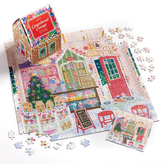 joy laforme gingerbread cottage puzzle 500pce