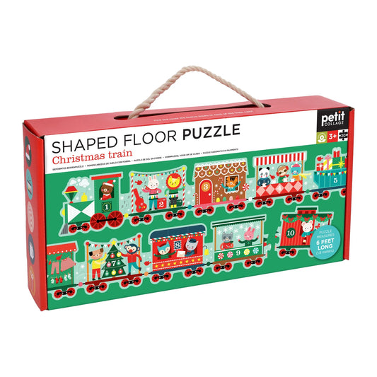 Christmas train shaped floor puzzle 30pc