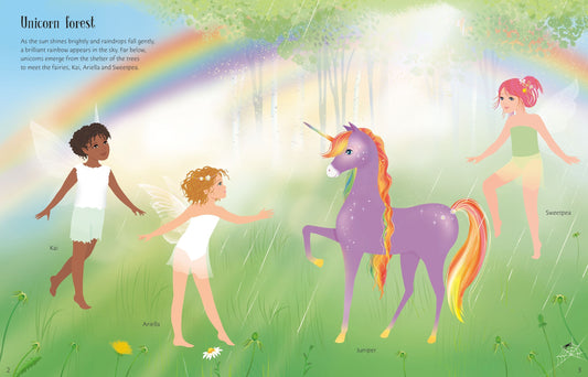 Sticker Dolly dressing rainbow unicorns