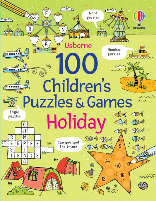 100 children's puzzles and games - holiday