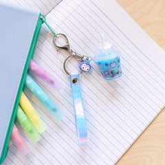 Bag charm kit - blueberry bubble tea
