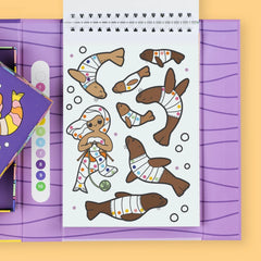 colour by numbers - mermaids and friends