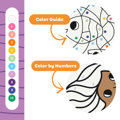 colour by numbers - mermaids and friends