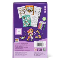 colour by numbers - mermaids and friends