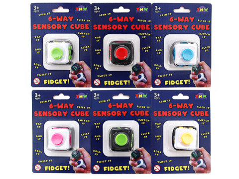 6 way sensory cube on card