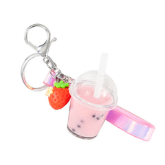 Bag Charm Kit - Strawberry Bubble Tea