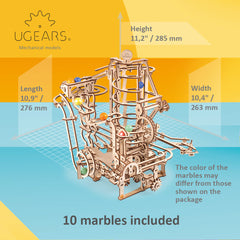 ugears marble run spiral hoist