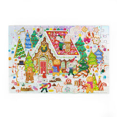 Holographic Gingerbread House - 100 pc -