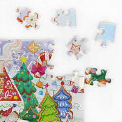 Holographic Tube Gingerbread House - 100 pc