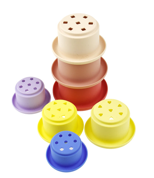 stacking cups 7 piece silicone