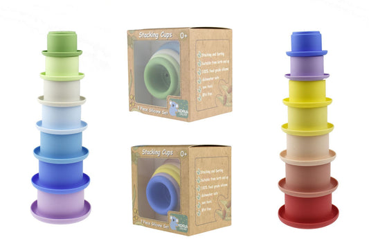 stacking cups 7 piece silicone
