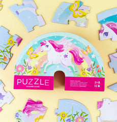 mini puzzle 12pc - sweet unicorns