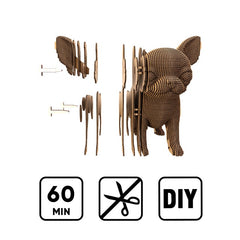3D chihuahua puppy cardboard puzzle